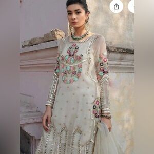 Elegant Embroidered Pakistani Indian fancy party wear dress